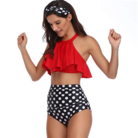 New Split Swimming Costume Womens Ruffle Swimsuit Bikini Bikini And Bikini Swimwear Price