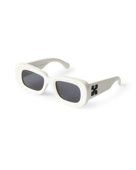 Off White C O Virgil Abloh Carrara Square Frame Sunglasses In White