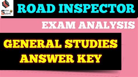 Tnpsc Road Inspector Answer Key Tnpsc Ri Exam Road Inspector