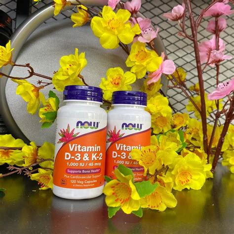 Now Vitamin D3+K2 1000 IU 120 viên - Chất lượng, Giá tốt