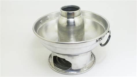 Cm Tom Yum Pot Thai Food Aluminum Hot Heated Serving Soup Bowl Kung Goong Prawn