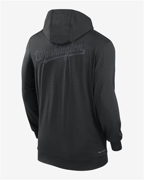 Nike Dri Fit Travel Mlb Washington Nationals Mens Full Zip Hoodie