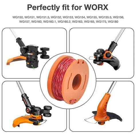 Replacement Grass Trimmer Spool Line For Worx Wa Wa