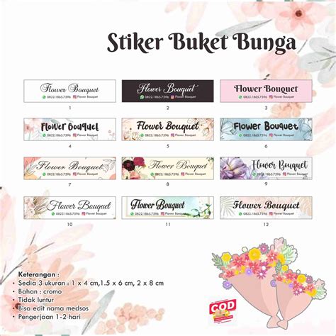 Jual Stiker Bunga Buket Bouquet Flower Shopee Indonesia