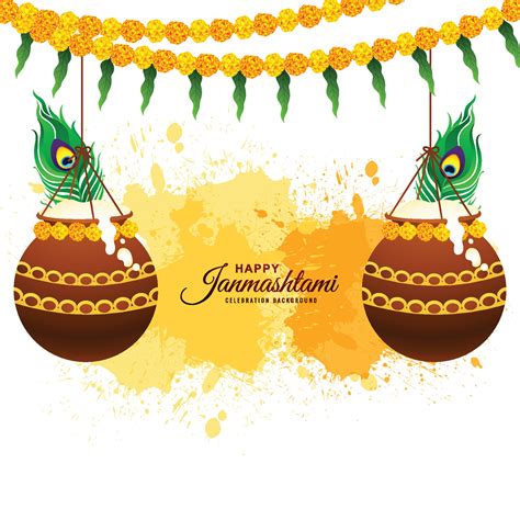 Beautiful Illustration Of Dahi Handi For Hindu Festival Background