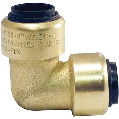 Tectite 3 8 In Brass Push To Connect 90 Deg Elbow Fitting HD Supply