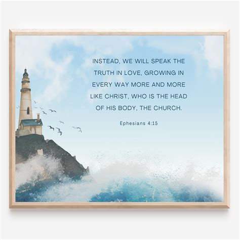 Ephesians 4:15 Speak the Truth in Love, Printable, Bible Verse Wall Art