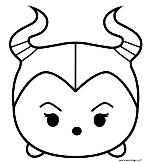 Coloriage Cute Maleficent Tsum Tsum