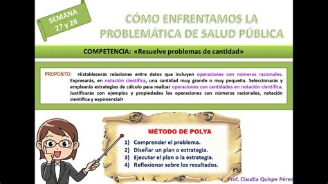 Semana 27 Y 28 Cómo Enfrentamos La Problemática De Salud Pública