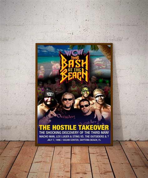 Wcw Bash At The Beach 1996 Hulk Hogan The Outsiders Lex Luger Sting