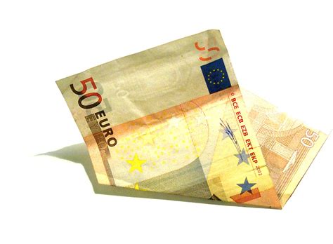 Crumpled 50 Euro Banknote Free Stock Photo Freeimages