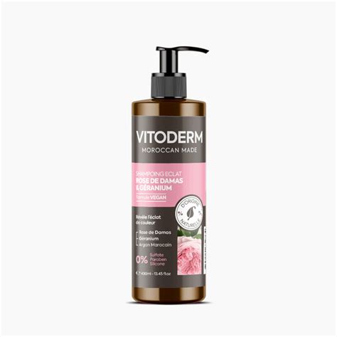 Shampoing Éclat Rose Géranium 400ml VITODERM