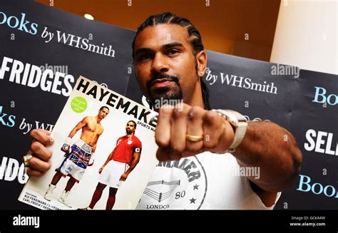 World Heavyweight Boxing Champion David Haye Signing Copies Of His New Life And Fitness Magazine