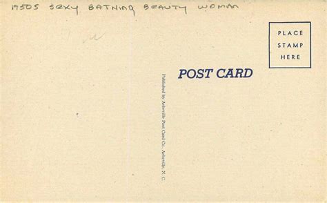 S Sexy Blonde Red Bathing Suit Beauty S Postcard Asheville United States