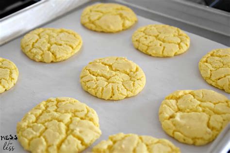 Lemon Cake Mix Cookies - Mess for Less