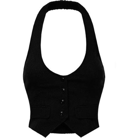 Fpt Womens Stretchy Cropped Halter Vest 25 Liked On Polyvore