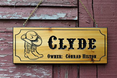 Custom Personalized Horse Stall Sign | Carved Wood Signs