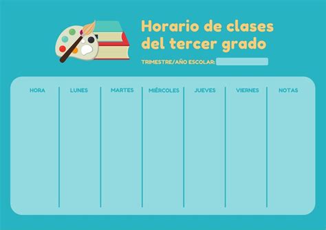 Plantillas Para Horarios De Clases Gratis Canva