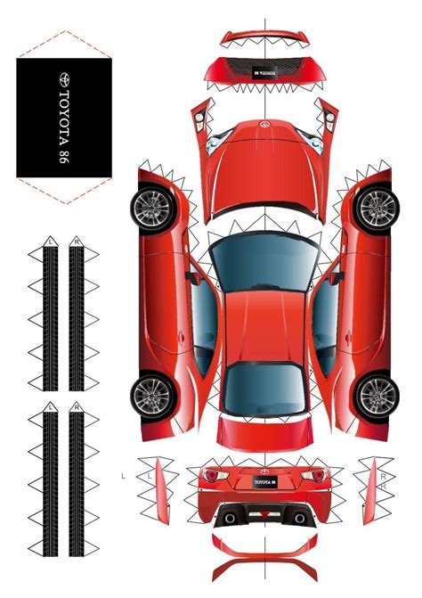 Papercraft Toyota Supra: Figura de papel 3D de en PDF