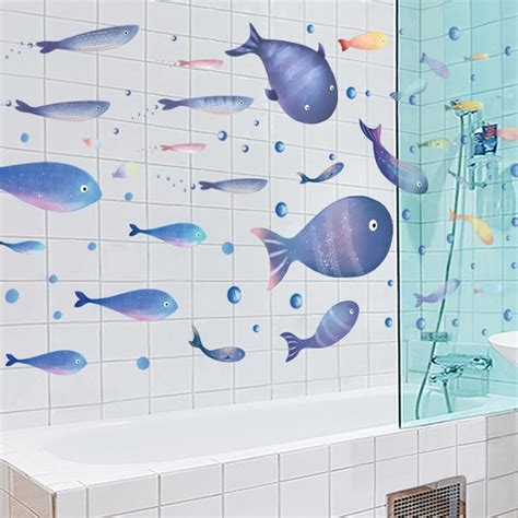 Pegatinas De Pared Con Dibujos De Peces Para Sala De Estar Calcoman A