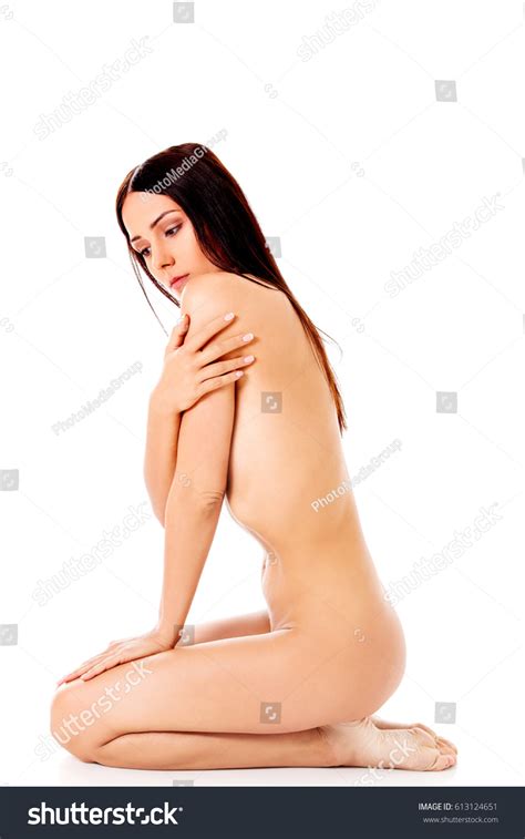 Nude Woman Kneeling On Floor Stock Photo Shutterstock