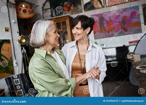 Two Mature Women A Lesbian Couple Stock Photo Image Of Happiness Lgbtq 323906470