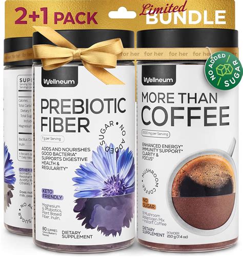 Amazon.com: Mushroom Coffee and High Prebiotic Fiber Gummies Bundle - 9