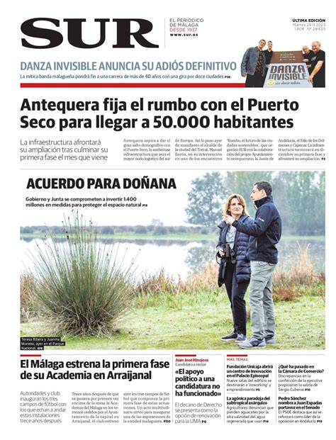 Las Portadas De Diario SUR Diario Sur 28 De Noviembre De 2023