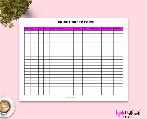 Why You Need A Cricut Order Form