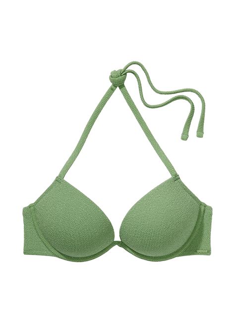 Buy Super Push Up Underwire Bikini Top Wild Grass Green Order Bikini Top Online Pink Us