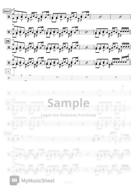 Red Hot Chili Peppers By The Way Sheets By Cookai S J Pop Drum Sheet Music