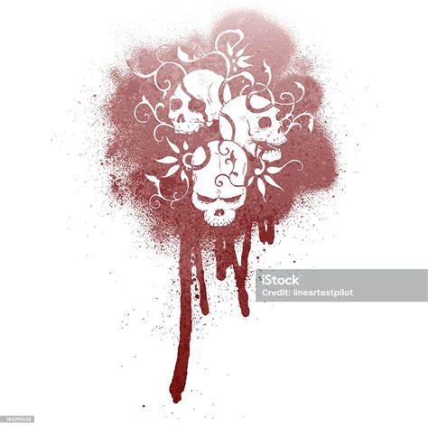 Graffiti Skull Pattern Stock Illustration - Download Image Now - Spray ...