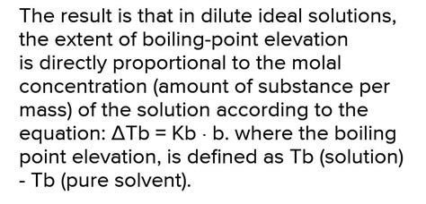 Write The Equation Relating Boiling Point Elevation To The