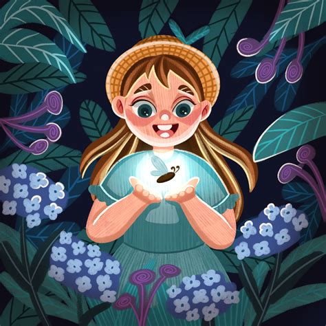 Иллюстрация Светлячок в стиле детский | Illustrators.ru