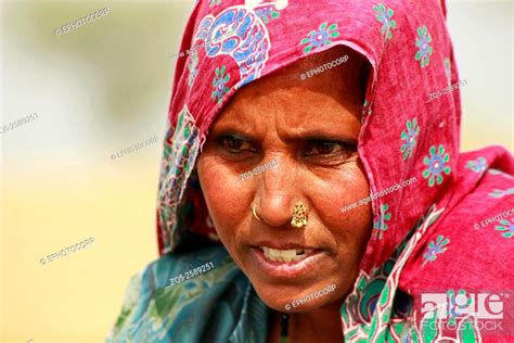 Rajasthani Woman In Traditional Outfit Pushkar Ajmer Rajasthan