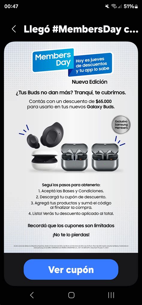 CUPON DE LOS DIAS JUEVES - Samsung Members