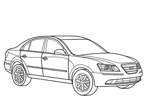 hyundai sonata boyama sayfasi boyama