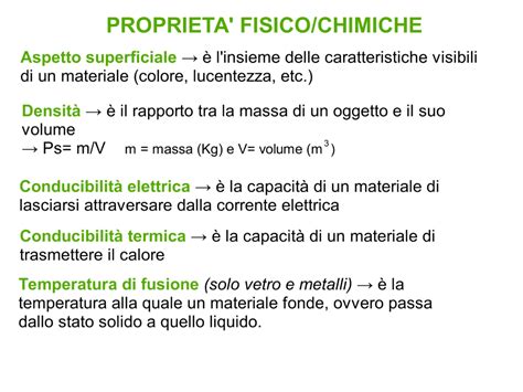 Propriet Fisico Chimiche E Meccaniche Tecnologia Didattica