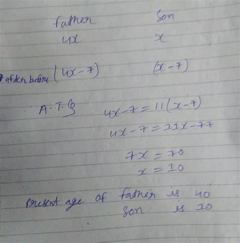 father   times  son age  years     times  son