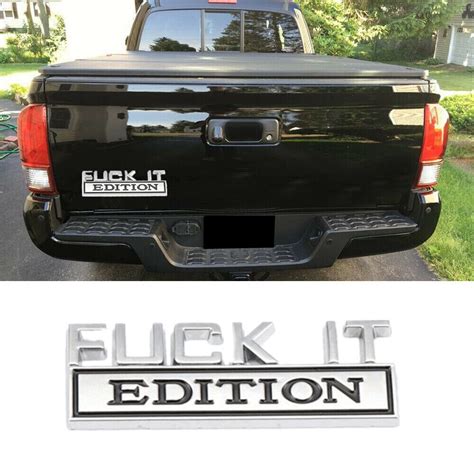 X Fuck It Edition Logo Car Trunk Emblem Badge Stickers Decal Trim Accessories Ebay