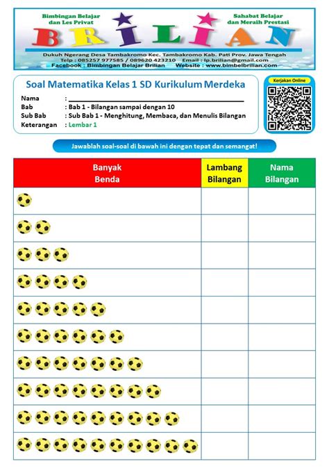 Soal Matematika Kelas Bab Nama Dan Lambang Bilangan Bimbel Brilian