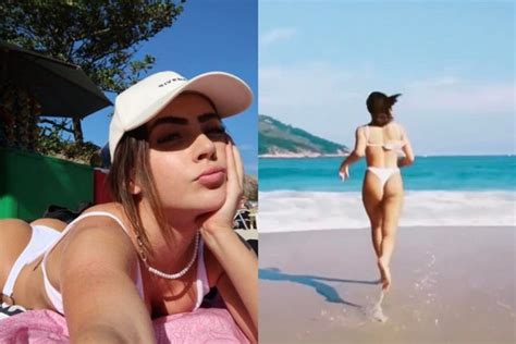 Jade Picon Curte Dia De Folga Na Praia Ap S Fim Das Filmagens De