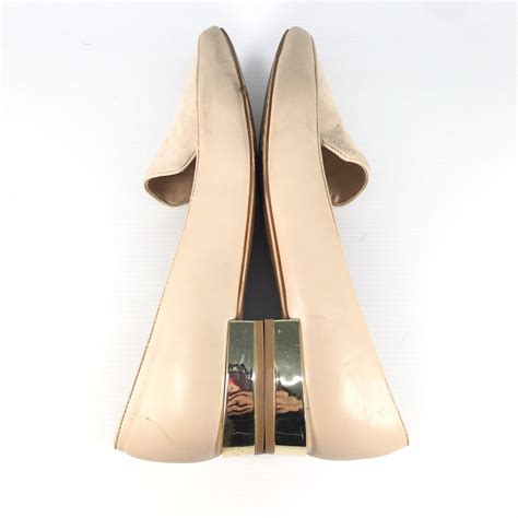 Aldo Fair Nude Gold Suede Leather Point Toe Slip On Gem