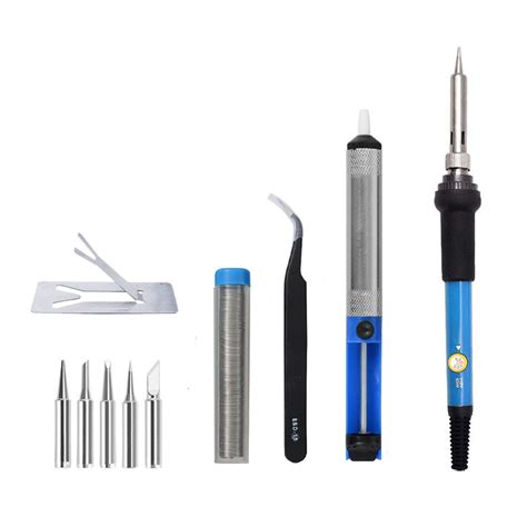 10 In 1 60W Adjustable Temperature Electric Soldering Iron Set EU And