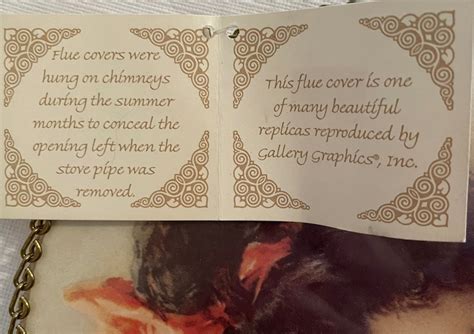 Vintage Oval Chimney Flue Cover Girl With Flowers Etsy
