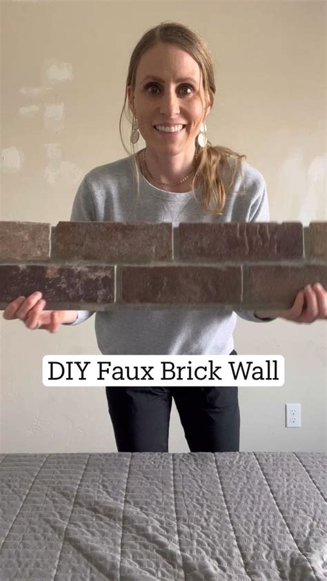 Diy Faux Brick Accent Wall With Panels From Ninth Vine Diy Faux