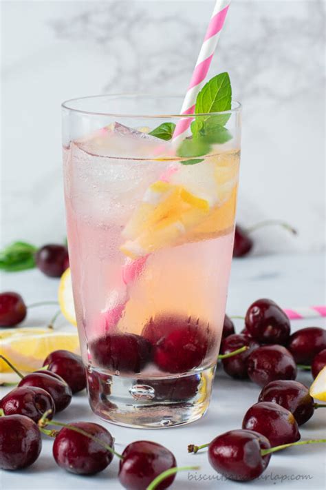 Sweet Cherry And Lemon Infused Water