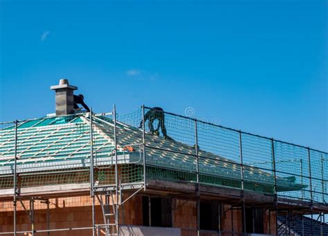 Covering A Roof With Roof Tiles Editorial Photography Image Of Costs