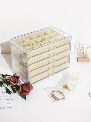 Kamier Acrylic Jewelry Organizer Layers Clear Acrylic Jewelry Box For