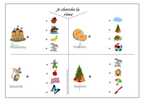 mot rimant pour la maternelle - Observer